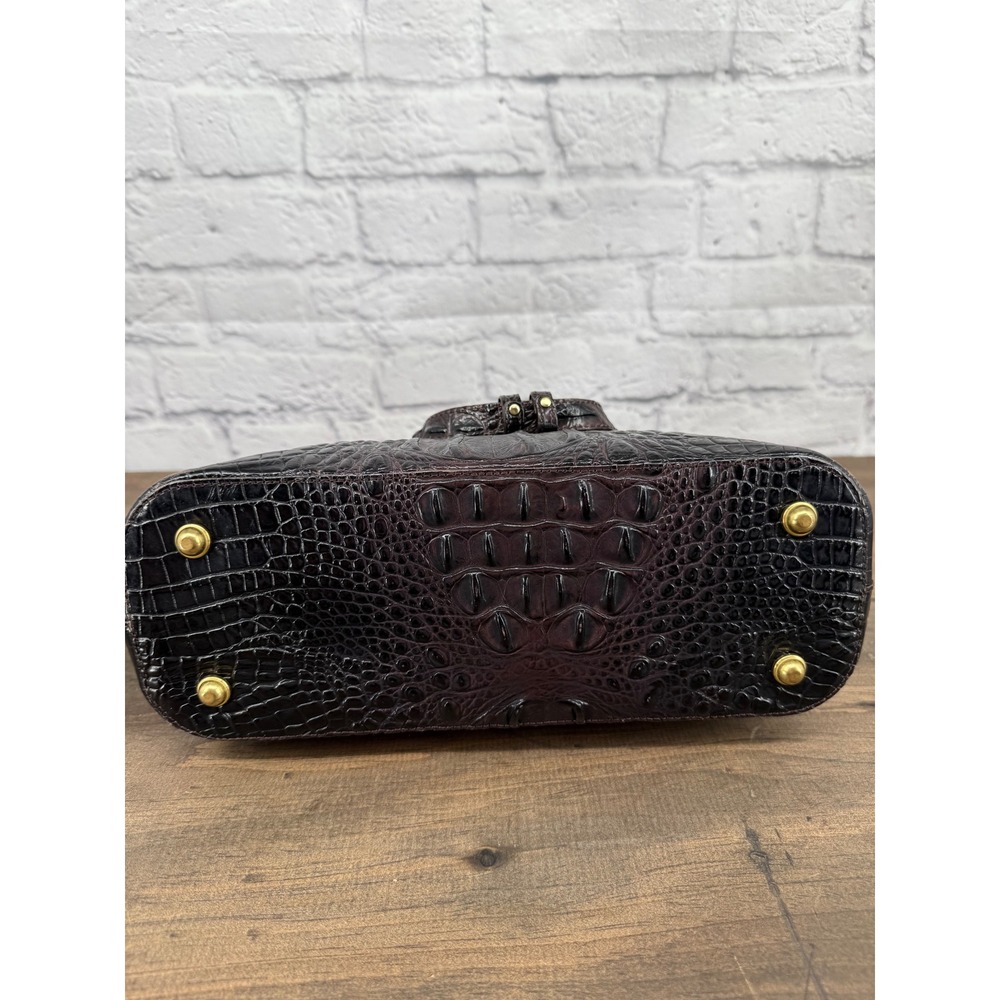 Brahmin Asher Tassel Melbourne Tote Croc Embossed Leather Satchel Crossbody Bag - Picture 8 of 16